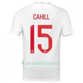 Camisolas de Futebol Inglaterra Cahill 15 Equipamento Principal Copa do Mundo 2018 Manga Curta